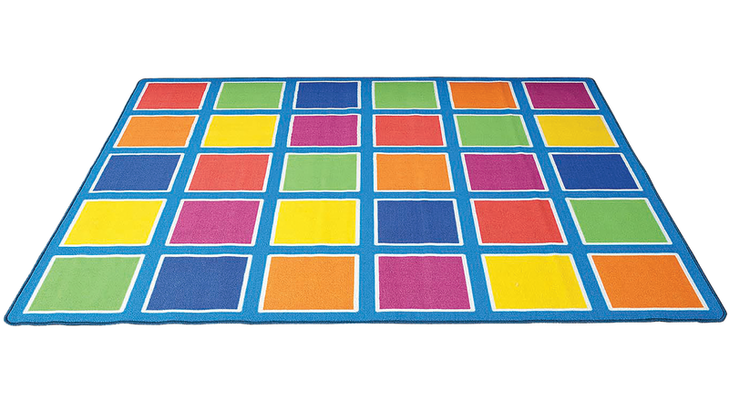Colour Squares Placement Rug - 30 Squares
